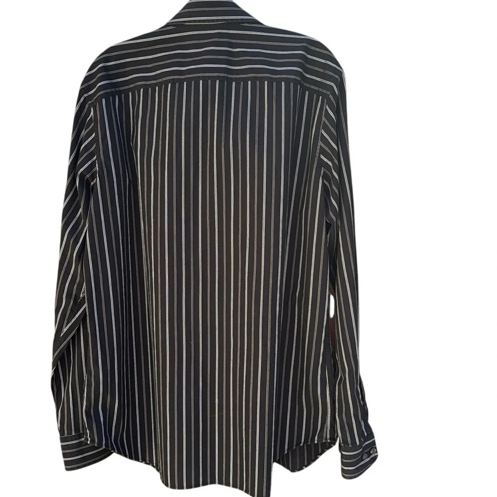 BANANA REPUBLIC-Men's Slim Fit. Black/White/Grey, Button Down,‎ Long Sleeve.